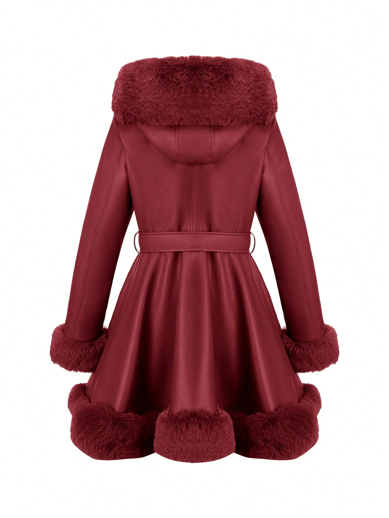 Victoria Vegan Leather Faux Fur Coat