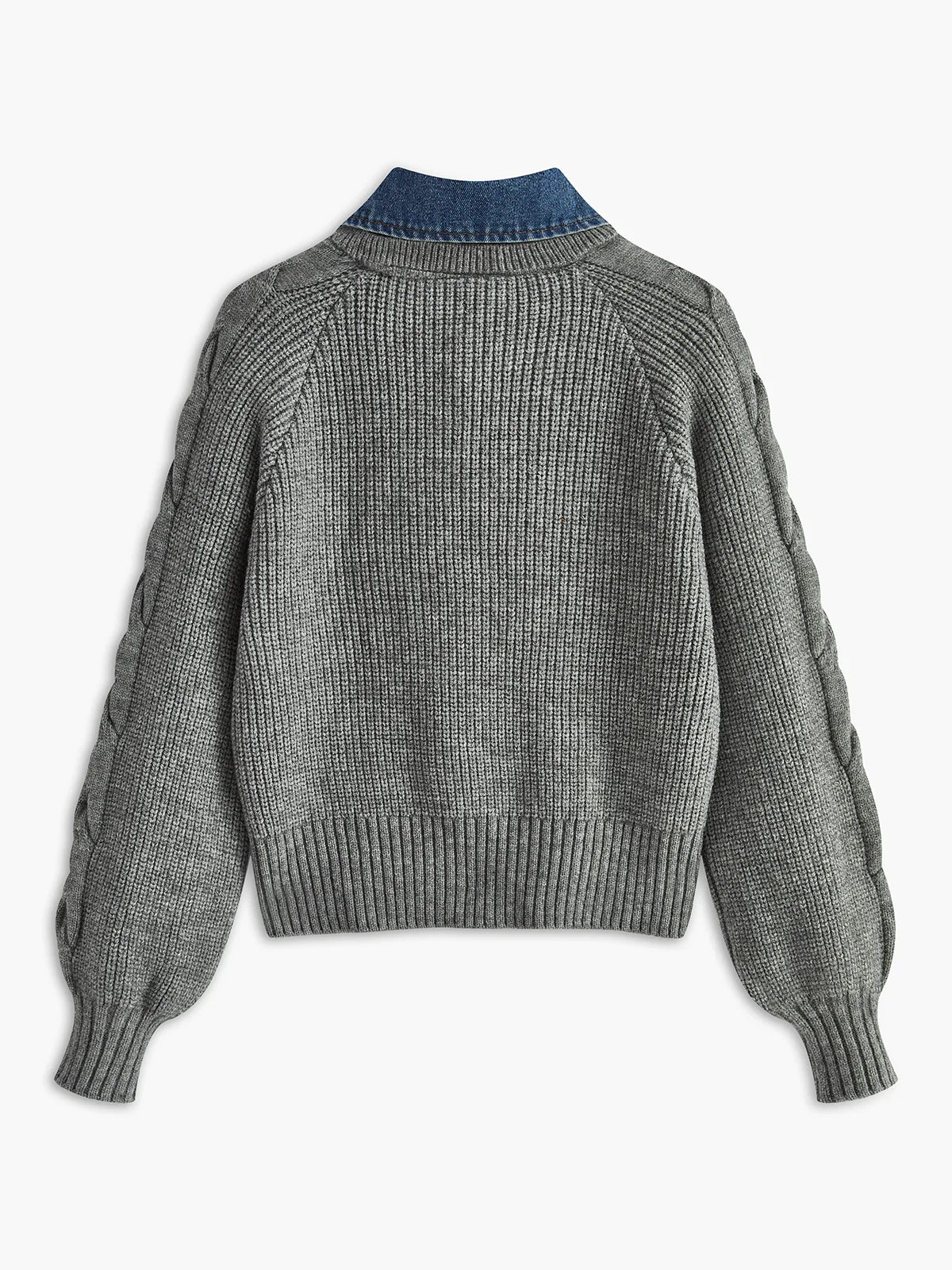 Lorie Denim Lapel Sweater
